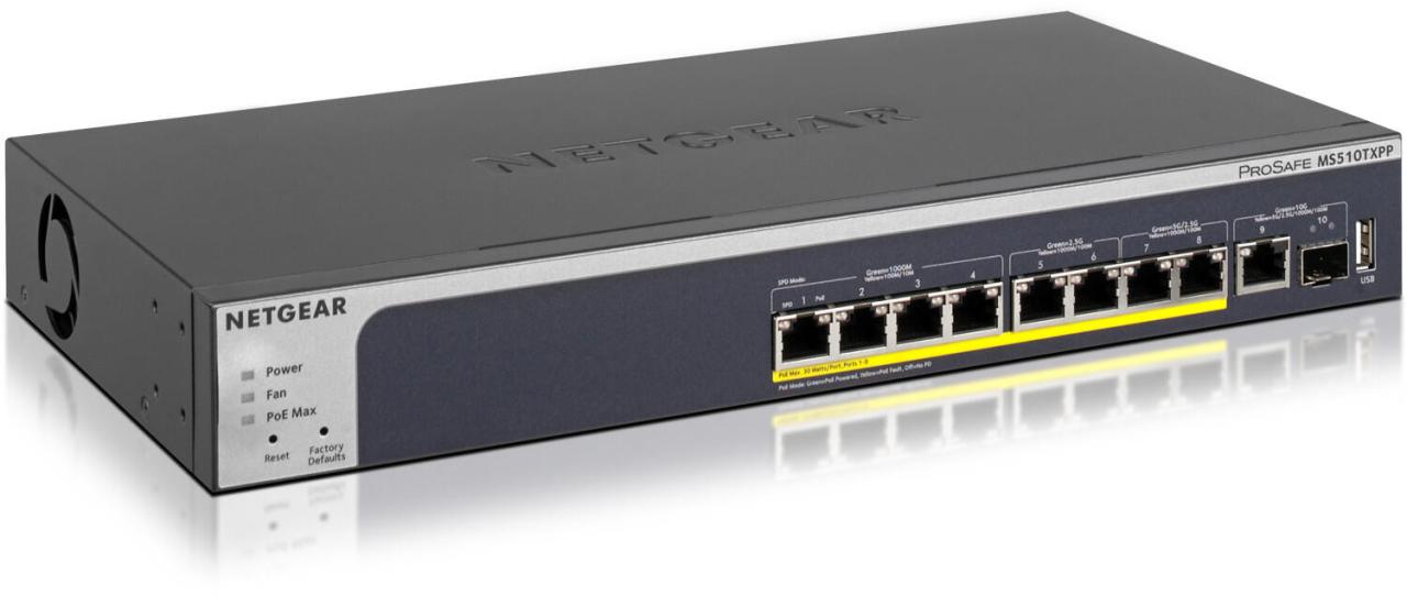 Bild von Netgear MS510TXPP 8-Port POE+ Multi-Gigabit Ethernet Smart Managed Pro Switch