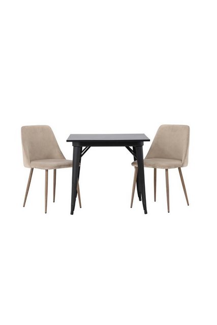 Bild von ebuy24 Essgruppe Tempe Essgruppe Tisch schwarz und 2 Night Stühle b