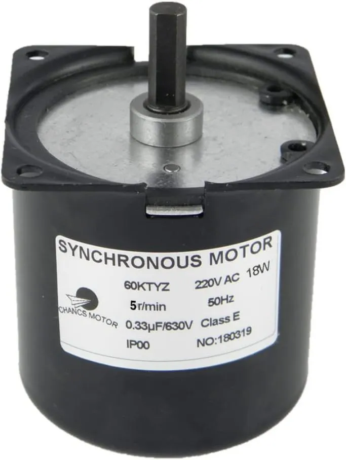 Bild von 60KTYZ AC Getriebemotor mit 220V, 5/6 RPM, reversibel und Welle-Durchmesser für Reduktionsgetriebe