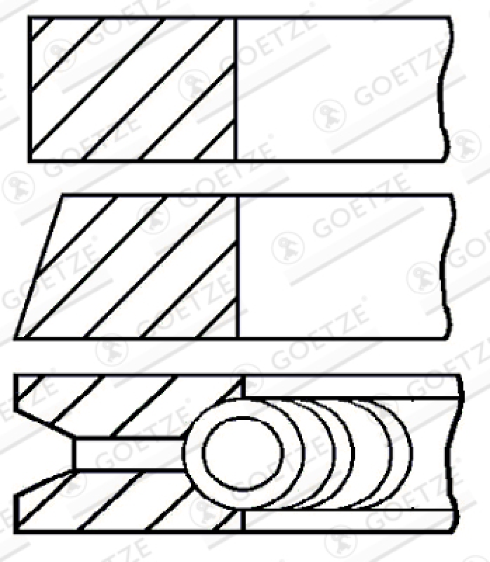 Bild von GOETZE ENGINE Kolbenringsatz Zyl.Bohr.: 74mm 08-961800-00  CITROËN,SUZUKI,SUBARU,GS Schrägheck,Ami Limousine,Ami Kombi,GS Break,JIMNY (FJ)
