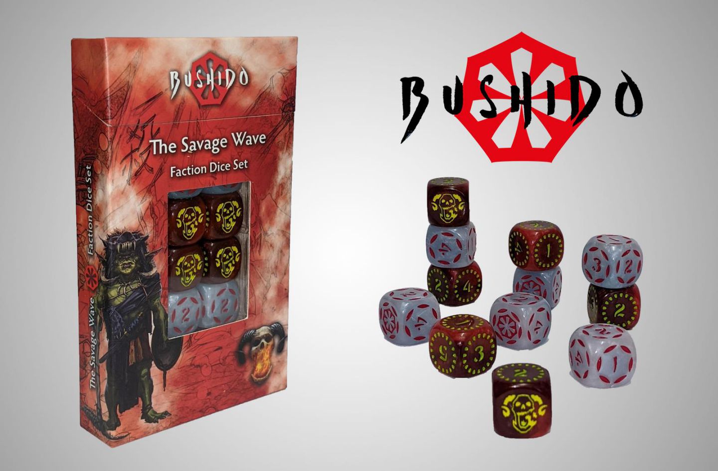 Bild von GCT Bushido Savage Wave Faction Dice Set Tabletop Spiel Würfel Set