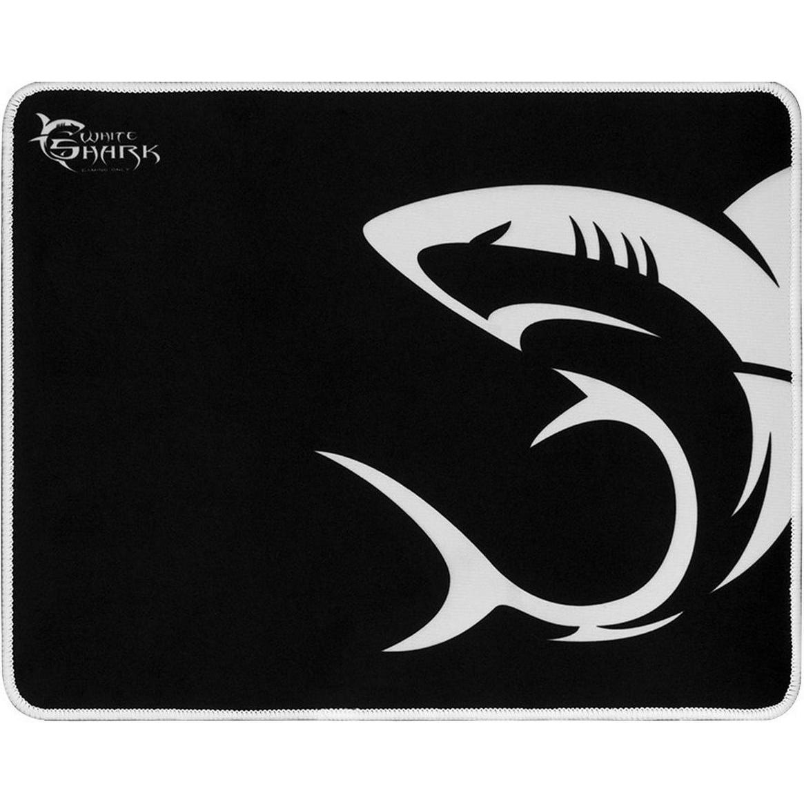 Bild von White Mouse pad for games White Shark M, 320x250x3mm, Mausmatte, Schwarz, Weiss