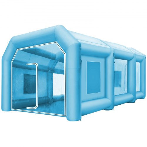 Bild von VEVOR Aufblasbare Sprühkabine Zelt 8x4x3m Aufblasbare Lackierkabine Lackierzelt Spritzkabine Großes Autozelt Partyzelt Campingzelt Luftzelt mit 2