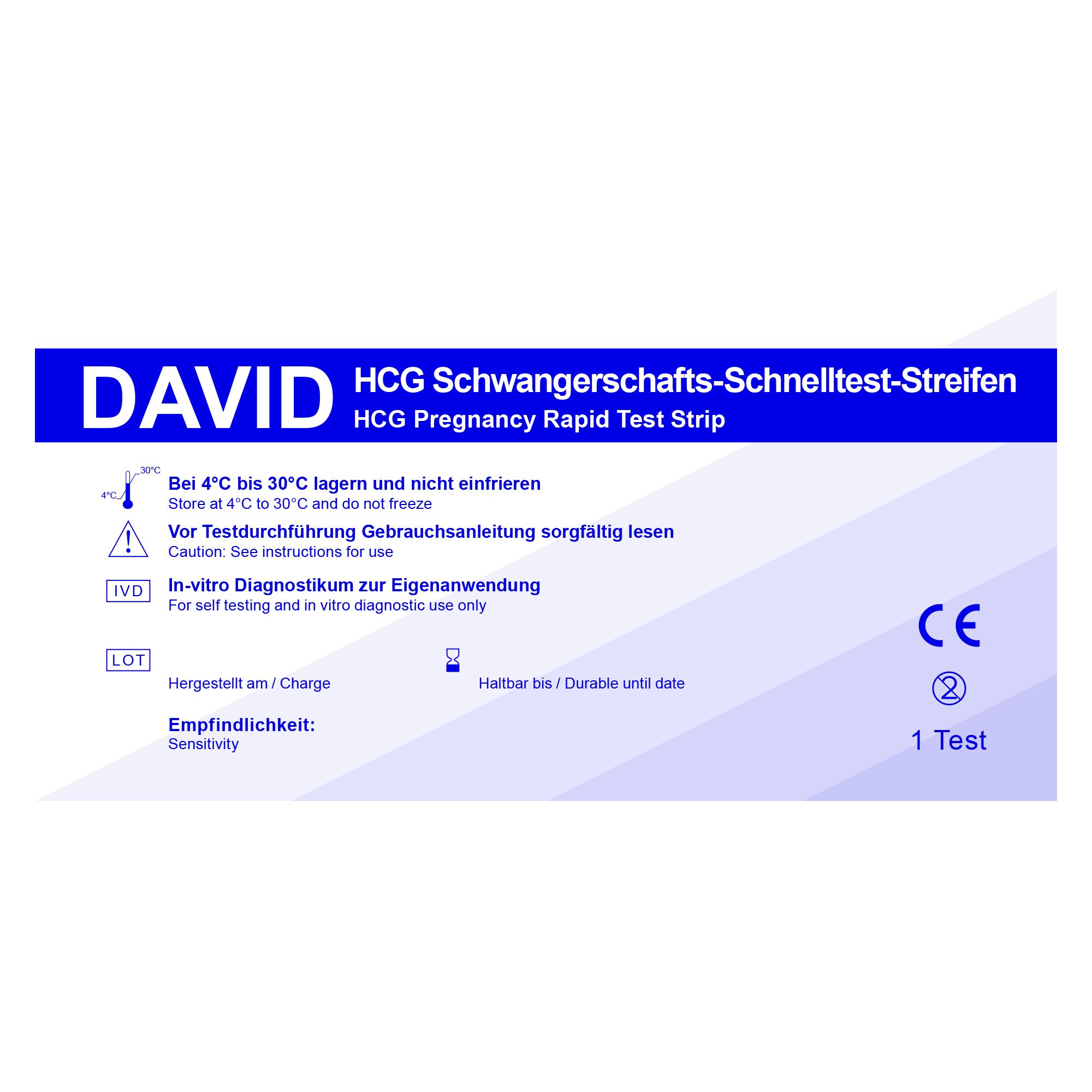 Bild von David Schwangerschaftstests Streifen HCG Schnelltest