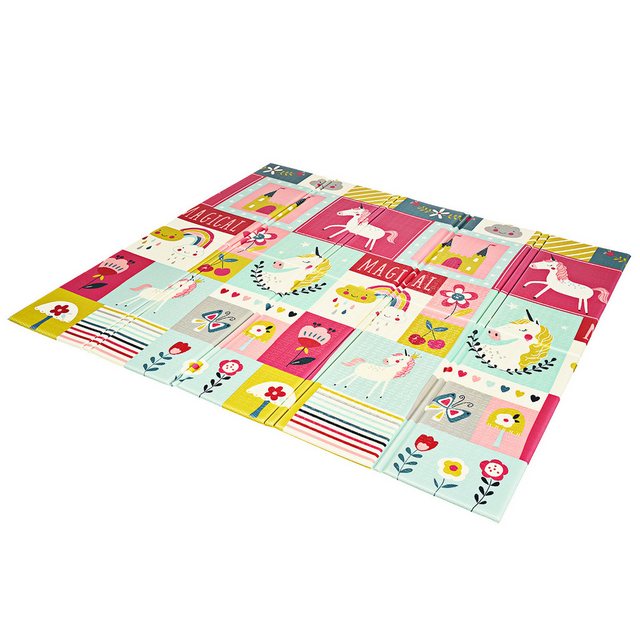 Bild von Coast Baby Krabbeldecke Spielmatte faltbar Babytor doppelseitig Spielteppich rot