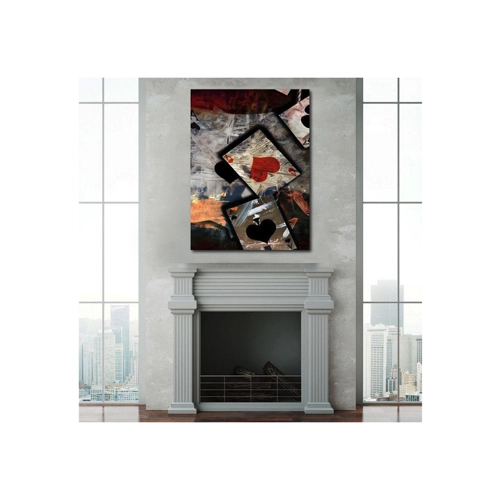 Bild von Artedinoi Leinwandbild Ass Herz & Pik Abstract Poker – Moderne Wanddekoration für Ihr Zuhause