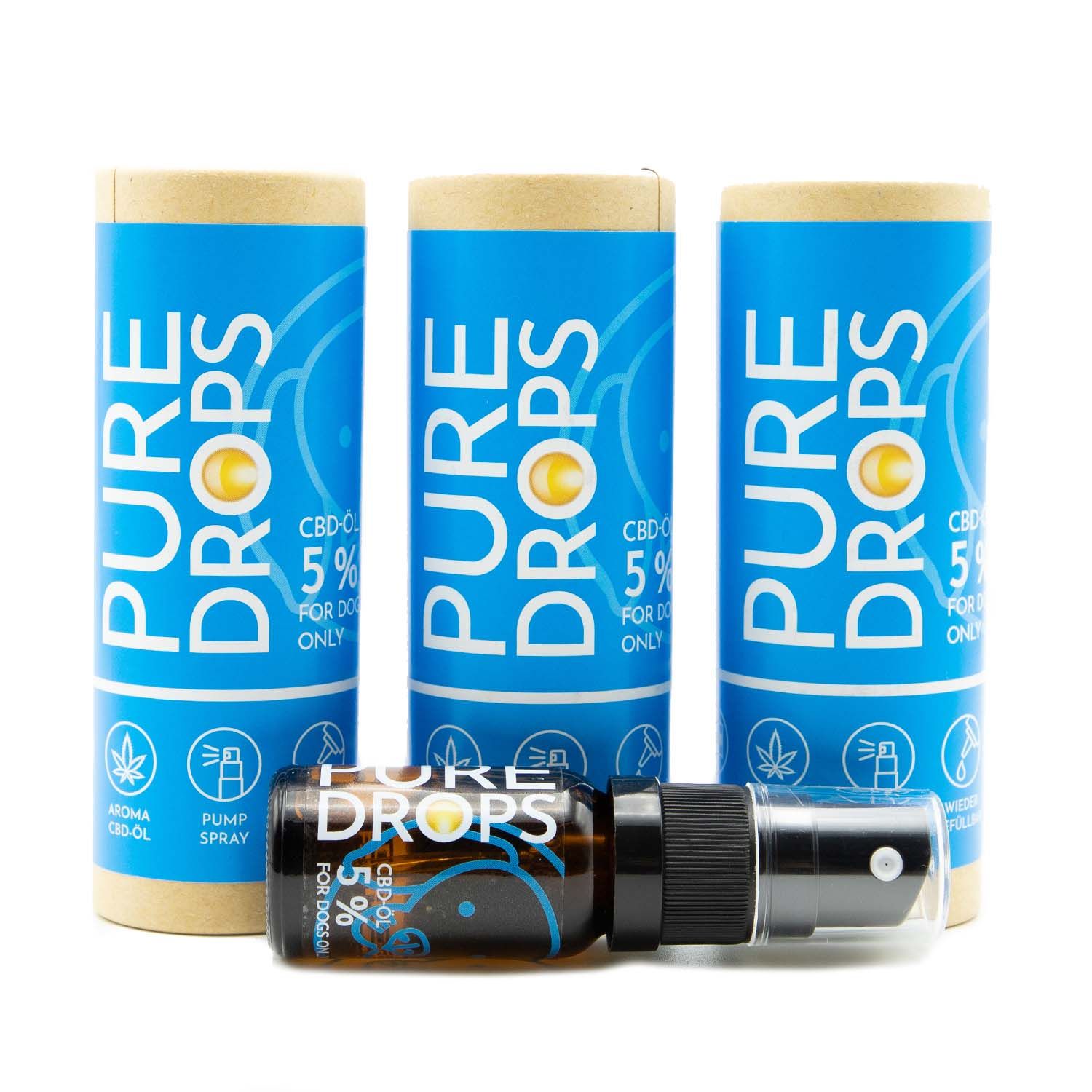 Bild von PURE DROPS CBD ÖL für Tiere Bundle 2+1 Gratis CBD Vollspektrum aus Österreich Naturextrakt