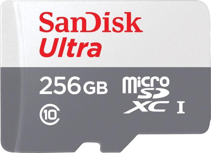 Bild von SanDisk Ultra - Flash-Speicherkarte (microSDXC-an-SD-Adapter inbegriffen) - 256GB - Class 10 - microSDXC UHS-I (SDSQUNR-256G-GN6TA)