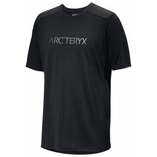 Bild von Arc'teryx - Ionia Merino Wool Arc'Word Logo S/S - Merinoshirt Gr S schwarz