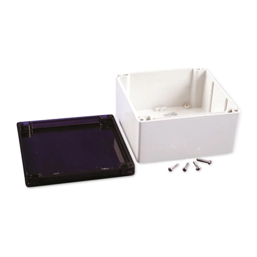 Bild von HAMMOND Universal-Gehäuse, 1554S2GYSL, Polycarbonate, grau/getönt, IP68, 160x160x90 mm