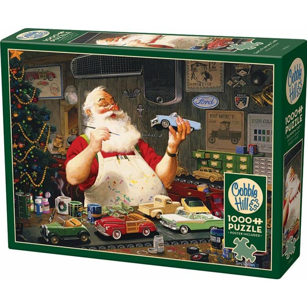 Bild von Cobble Hill Santa Painting Cars 1000 Teile Puzzle Cobble-Hill-40224