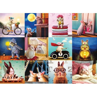 Bild von EUROGRAPHICS Puzzle Lustige Hasen von Lucia Heffernan (Puzzle), 1000 Puzzleteile