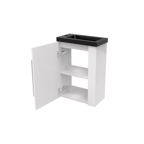 Bild von Duschspa Waschtisch 45 cm Breite, Schwarz Becken