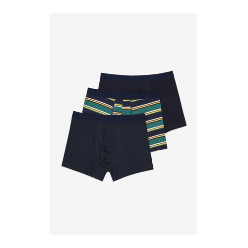Bild von Penti 3-teilige Mehrfarbige Boxershorts mit Gepunkteten Streifen für Herren - XL