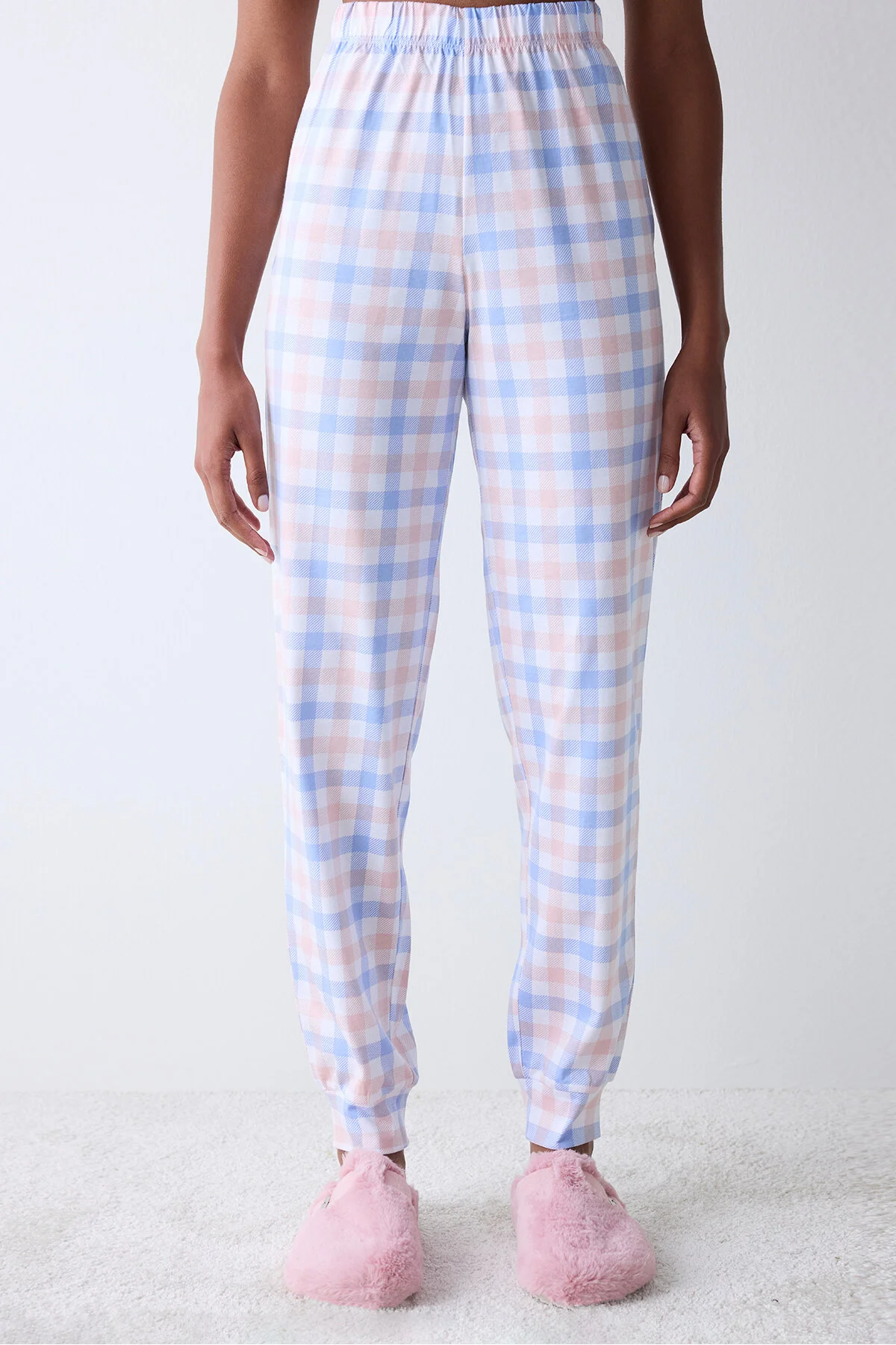 Bild von Penti Joyful Gingham-pyjamahose Aus Farbenfroher Baumwolle für Damen - M