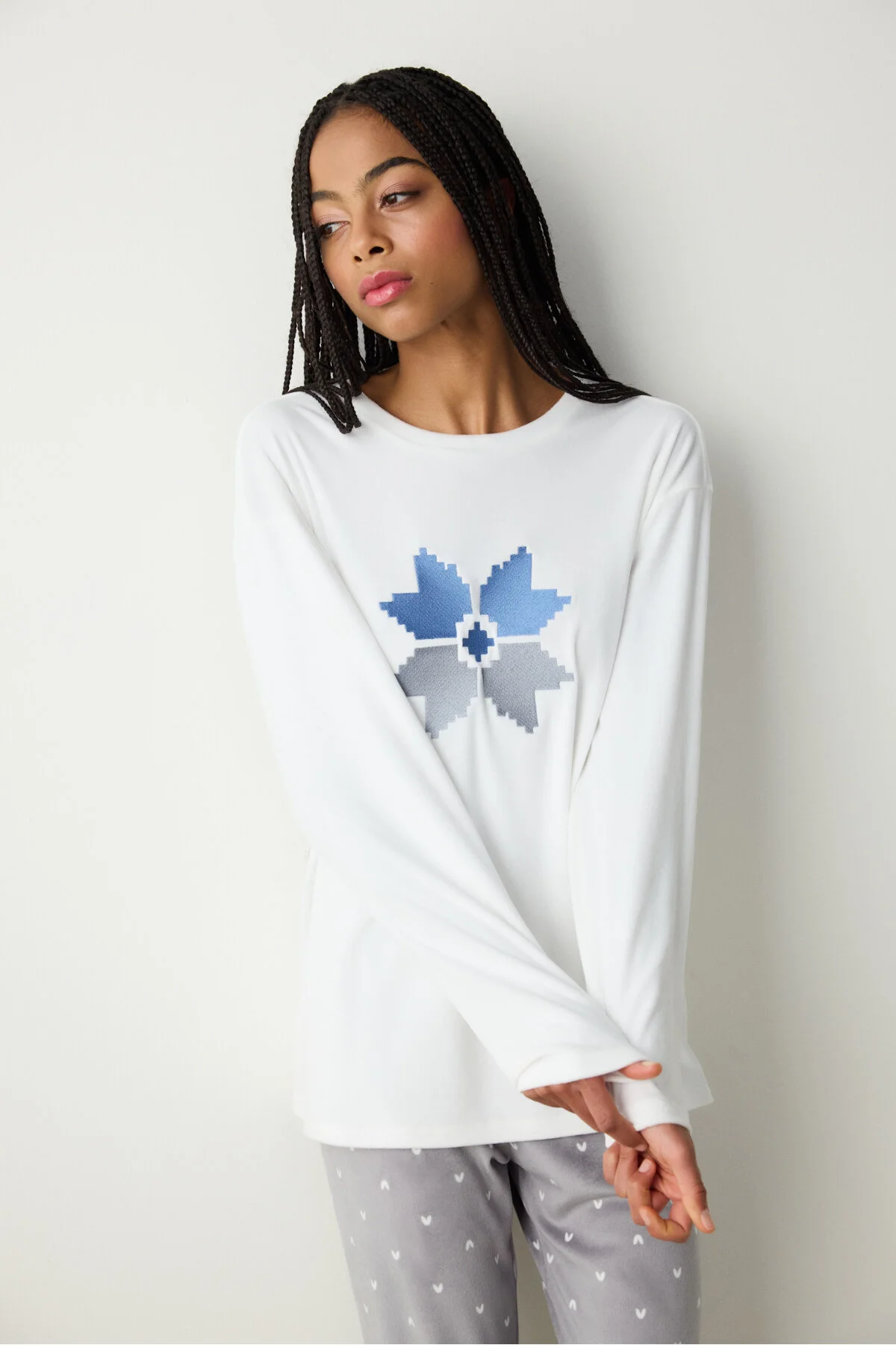 Bild von Penti Pyjamaoberteil Weiß Regular Fit für Damen - 2XL