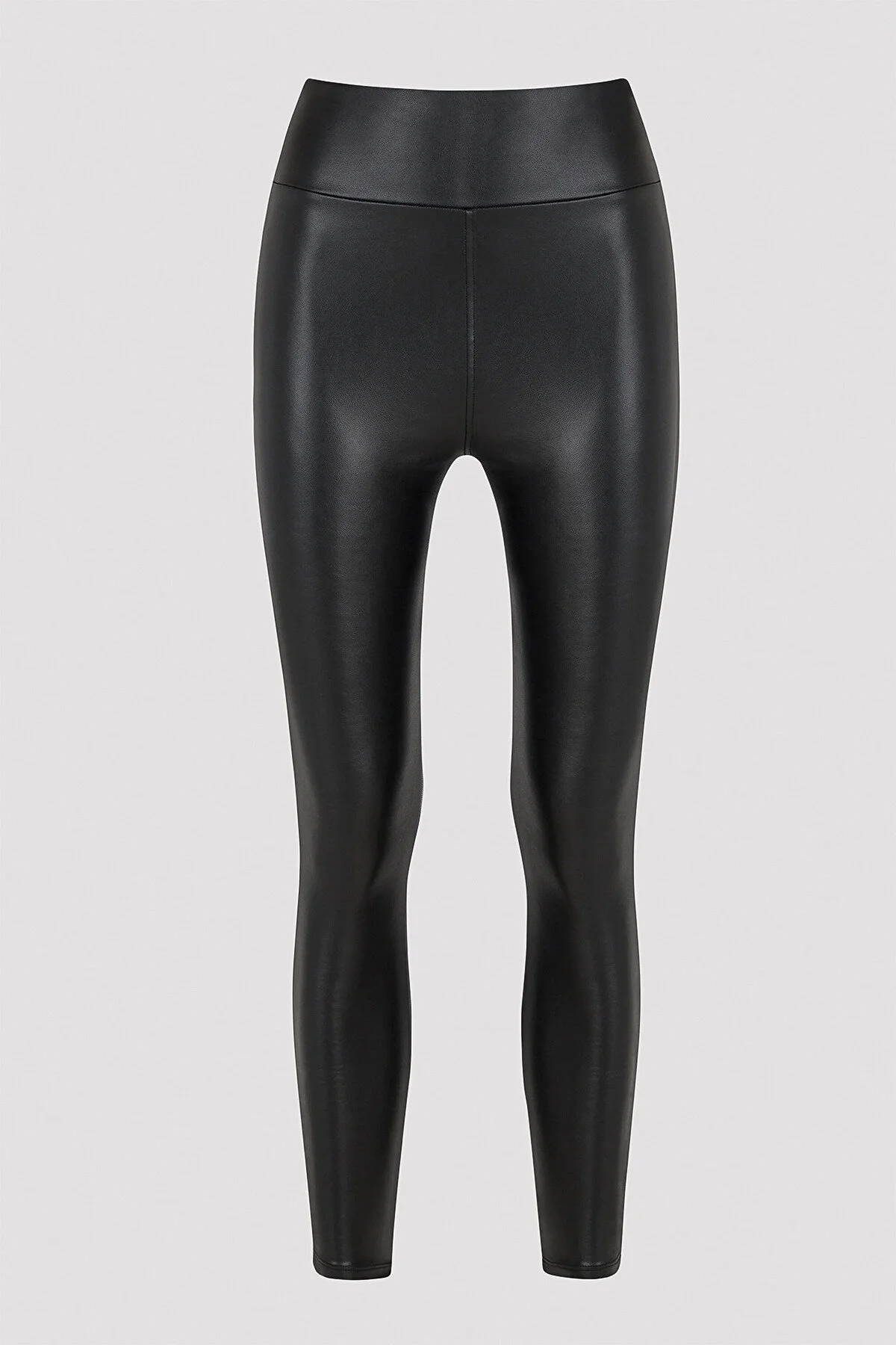Bild von Penti Schwarze Thermo-leggings Mit Lederoptik für Damen - S