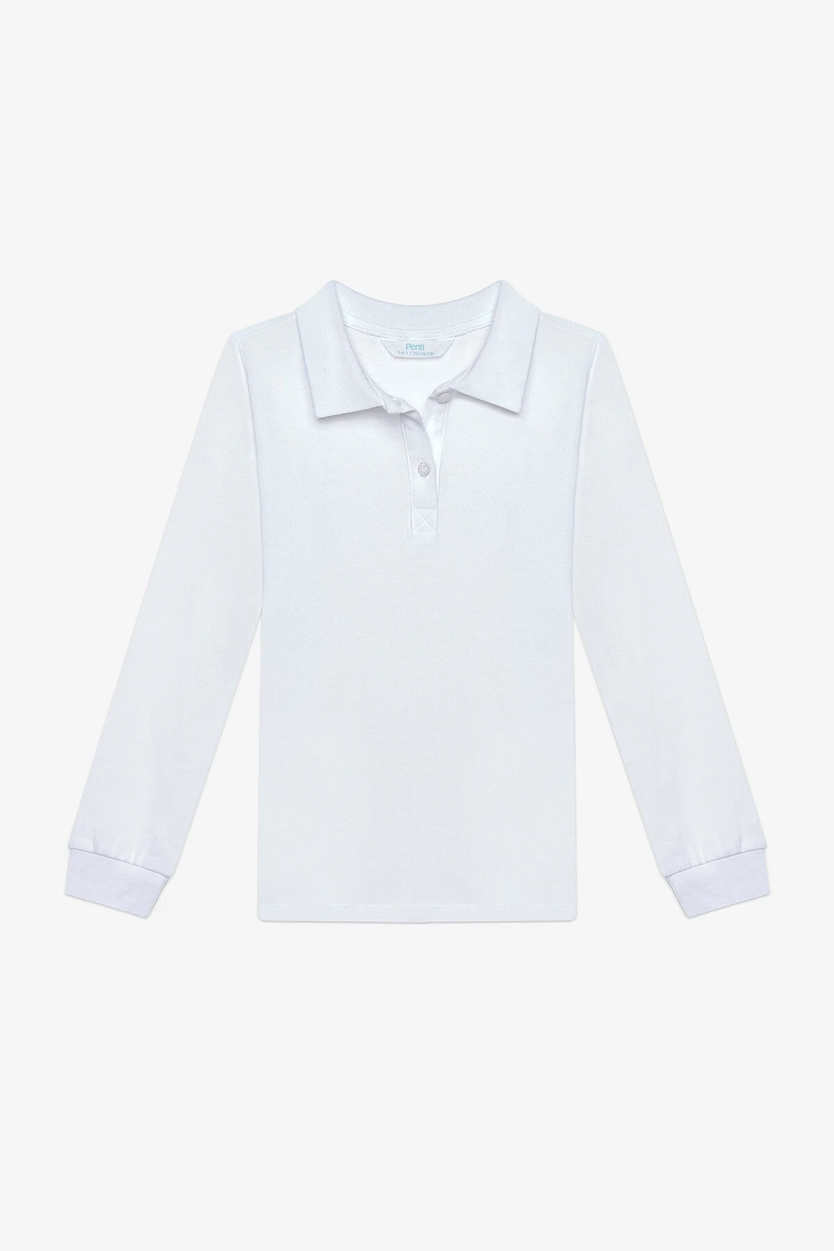 Bild von Penti Bio-weißes Unisex-t-shirt Mit Polokragen - 13–14 Jahre