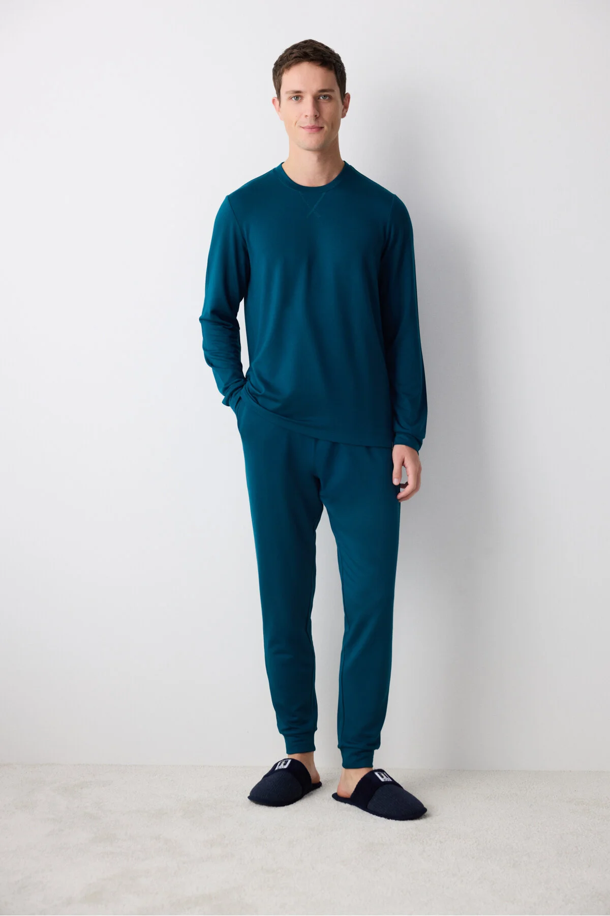 Bild von Penti Dunkelgrünes Jogginghose-pyjama-set für Herren - S