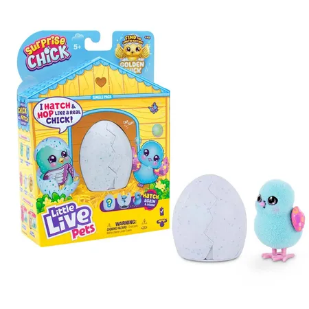 Bild von Little Live Pets Surprise Chick Küken; Niedliches, interaktives Küken zum Sammeln; zwitschert, klopft, schlüpft aus dem blauen Ei und hüpft herum