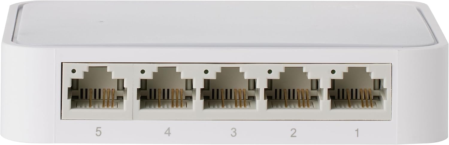 Bild von TP-Link TL-SF1005D 5-Port Fast Ethernet-/Netzwerk-/LAN Switch (10/100Mbit/s, automatische Geschwindigkeits- und Duplexanpassung, Plug-und-Play, Auto-MDI/MDIX, lüfterlos) weiß (Packung mit 2)