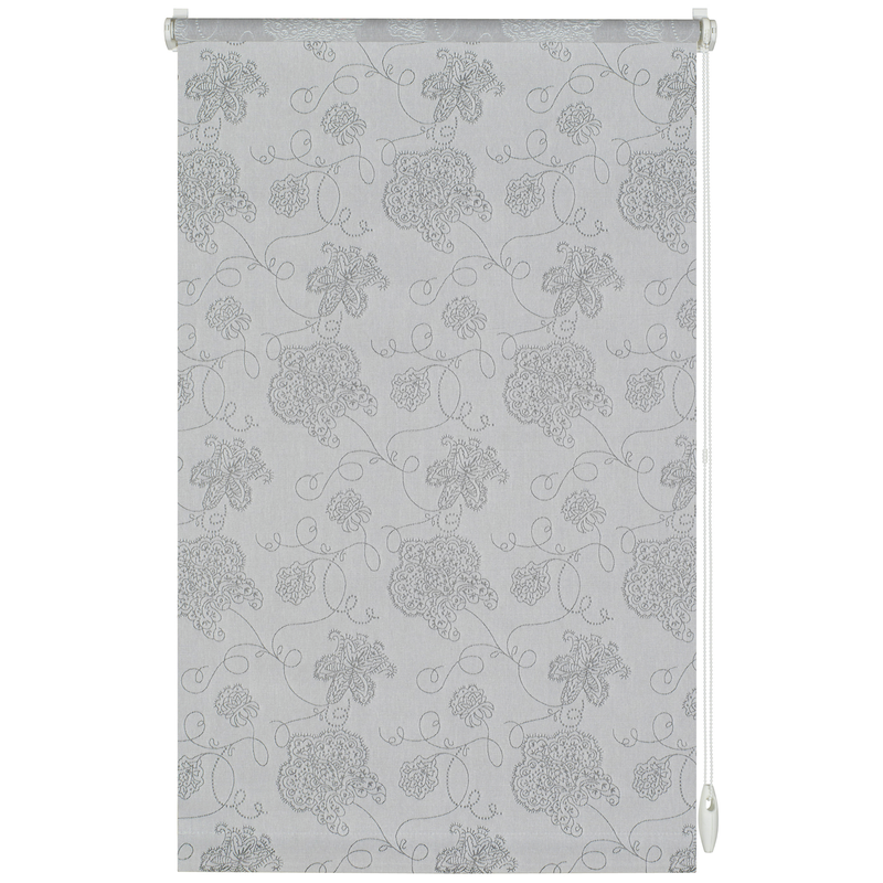 Bild von EasyFix Rollo 'Dekor' mit Stickerei silber 75 x 150 cm