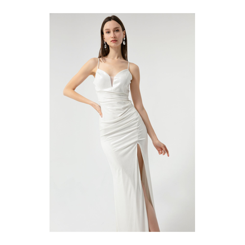 Bild von Lafaba Weißes Abendkleid mit dünnen Trägern