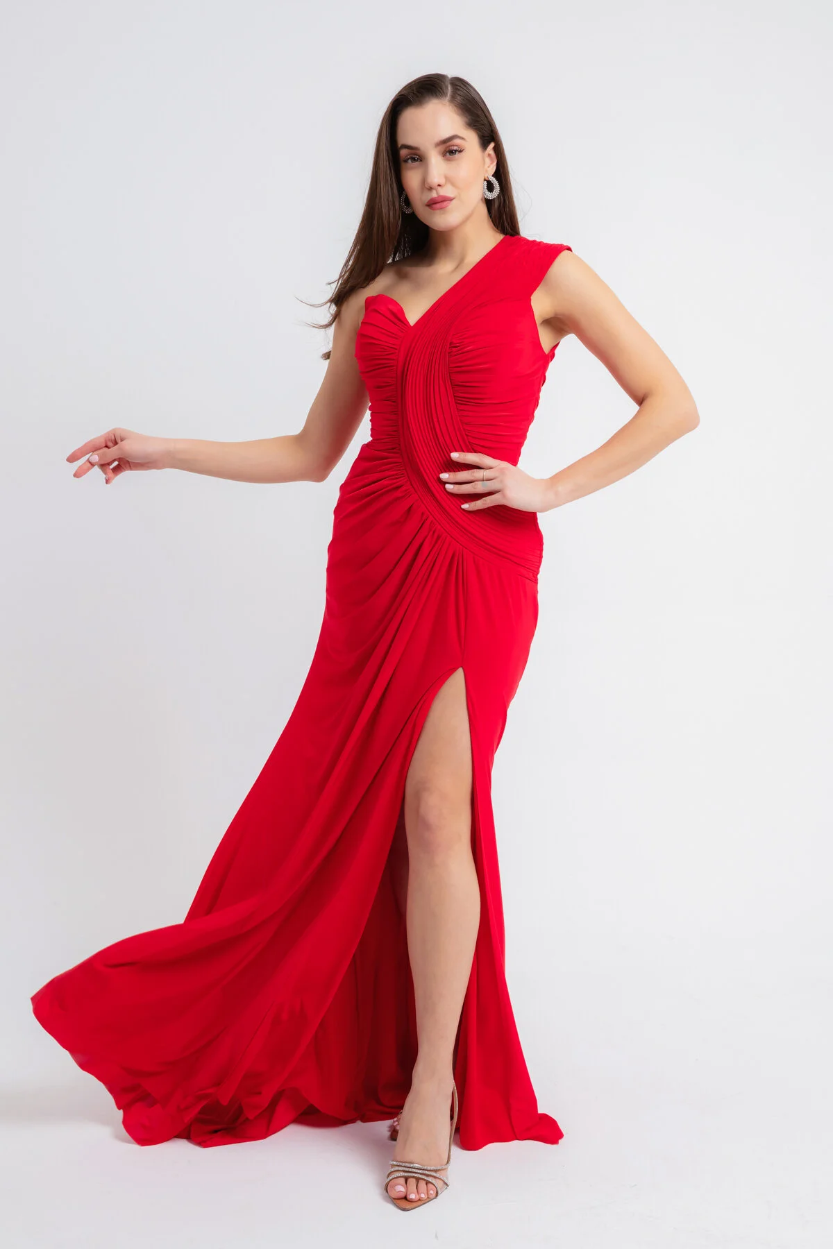 Bild von Lafaba Abendkleid & Abschlusskleid Rot Glockenrock für Damen - 40