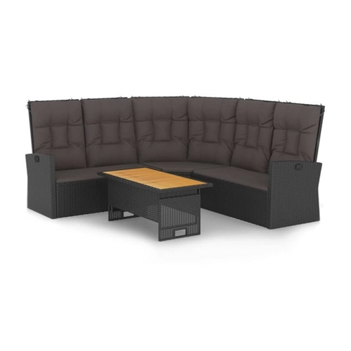 Bild von DOTMALL Gartenlounge-Set (2-tlg) - Polyrattan Gartenmöbel mit Kissen und Tisch