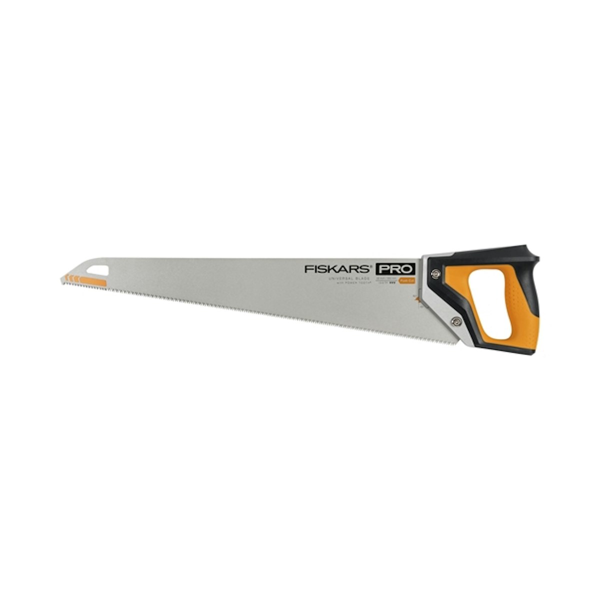 Bild von Fiskars, Handsäge, Pro Handsäge für Holz, Laminat und PVC, Sägeblattlänge: 55 cm, 7 TPI, Schwarz/Orange, PowerT