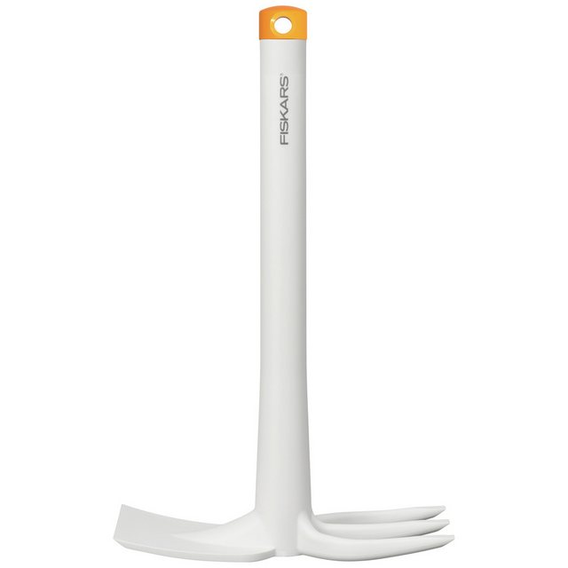 Bild von Fiskars Kombihacke zum Pflanzen von Blumen oder zum Jäten von Unkraut, Länge: 32,2 cm, Weiß/Orange, Glasfaserverstärkter Kunststoff, Light, 1027035
