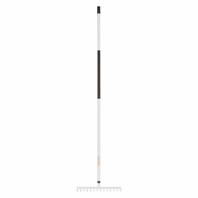 Bild von Fiskars Rechen mit 14 Zinken, Breite: 36 cm, Gehärtete Stahlzinken/Aluminiumstiel, Schwarz/Weiß, Light, 1019608