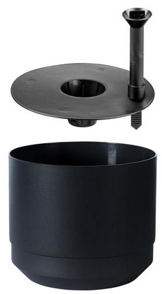 Bild von orthex Blumentopf PAULINA, Durchmesser: 200 mm, schwarz