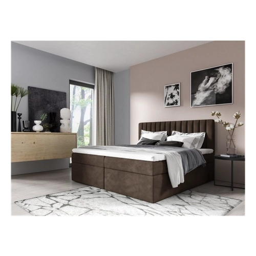 Bild von Fun Möbel Boxspringbett LINNEA 160x220cm - Elegantes Schlafzimmermöbel mit Stil