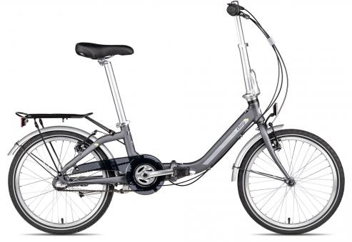 Bild von Chirp Faltrad Swan 3, 3 Gang Shimano Nexus 3 Rücktritt Schaltwerk, Nabenschaltung Rücktritt, Klapprad 20 Zoll Tiefeinstieg schwarz/grau