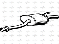 Bild von FENNO Mittelschalldämpfer  für MERCEDES-BENZ 2014904015 2014902515 2014900601 P3605