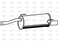 Bild von FENNO Endschalldämpfer hinten  für OPEL 13235443 863091 863093 P43055