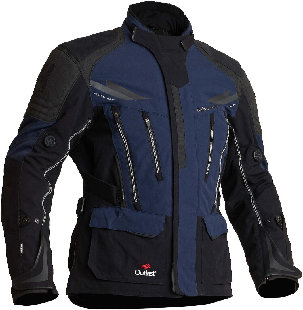 Bild von Halvarssons Mora wasserdichte Motorrad Textiljacke, schwarz-blau, Größe 50 für Männer