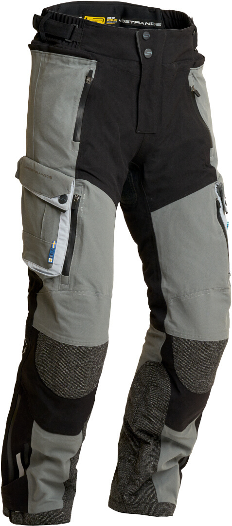 Bild von Lindstrands Sunne wasserdichte Motorrad Textilhose, schwarz-grau, Größe 50 für Männer