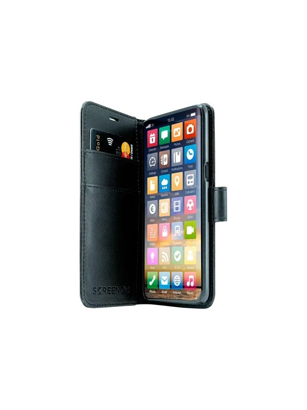 Bild von Screenor 27786 mobile phone case (6.6") Wallet case Black (Galaxy XCover 6 Pro), Smartphone Hülle, Schwarz