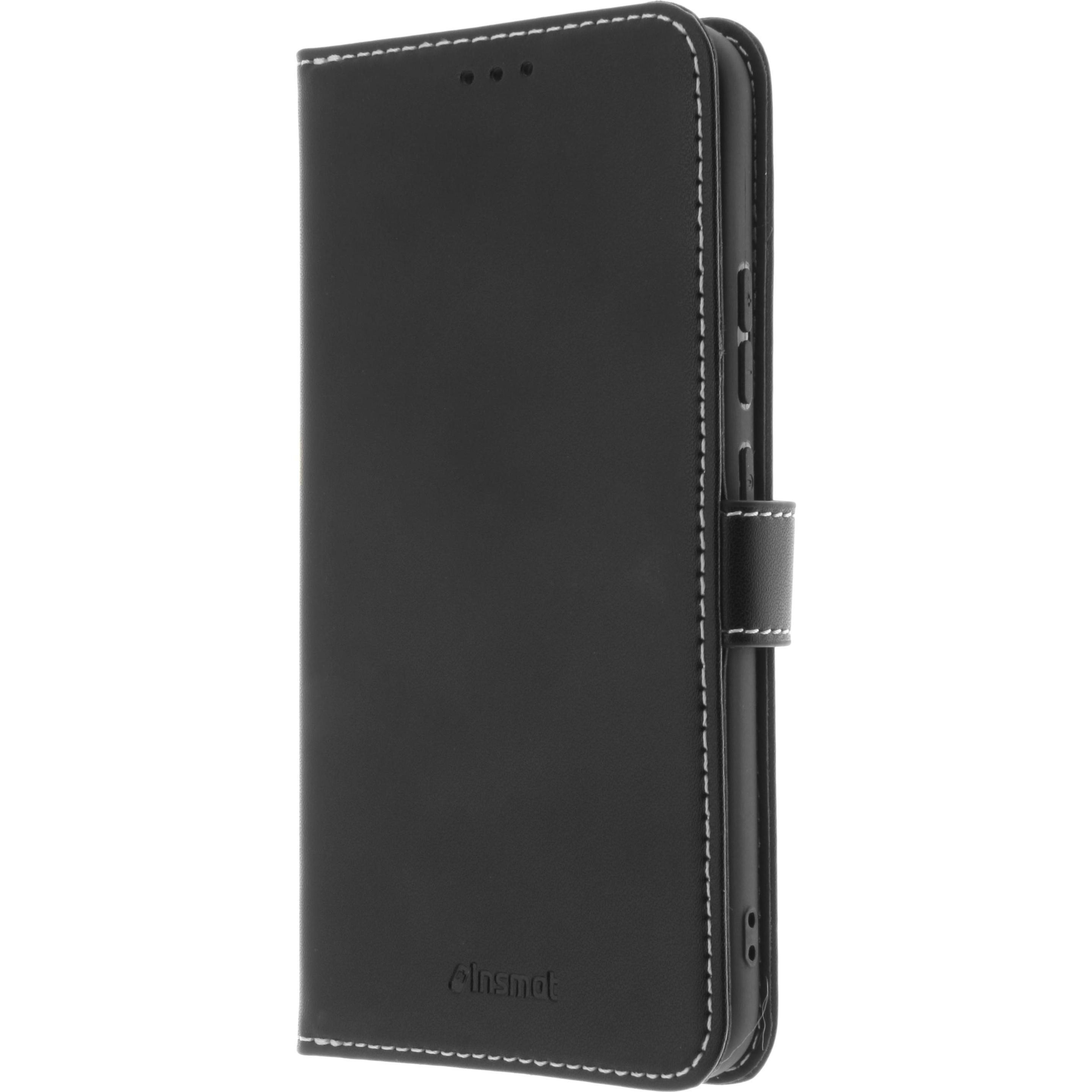 Bild von Insmat Exclusive - Flip-Hülle für Mobiltelefon - echtes Leder, thermoplastisches Polyurethan (TPU) (Samsung Galaxy A54 5G), Smartphone Hülle, Schwarz
