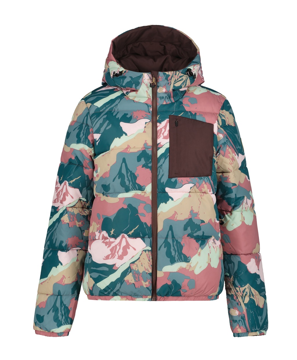 Bild von ICEPEAK Skijacke "Moffat", verstellbare Kapuze, wattiert, für Damen, mehrfarbig, 40