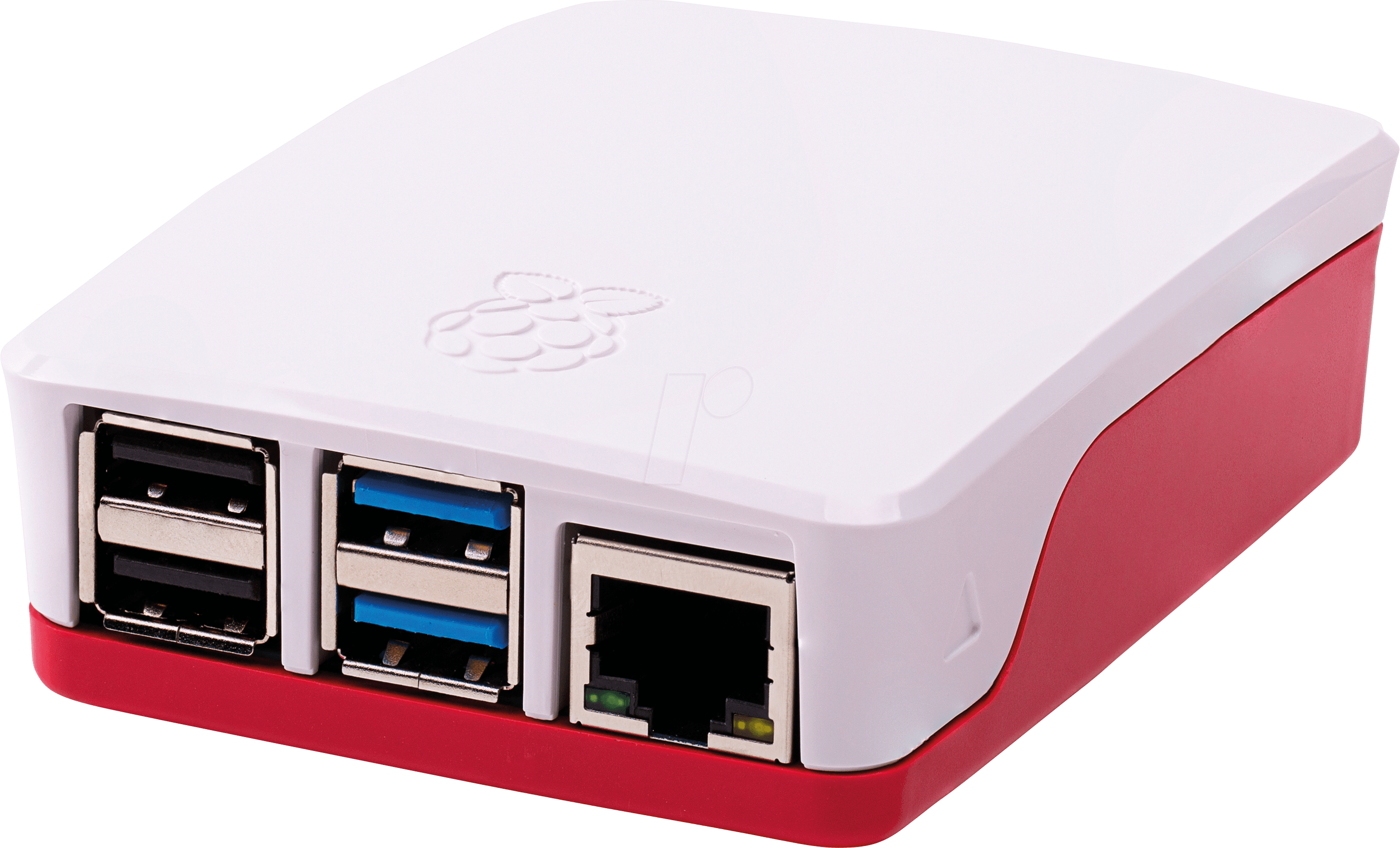 Bild von Raspberry Pi Raspberry Pi 4 Gehäuse Kunststoff Original Weiss / Rot