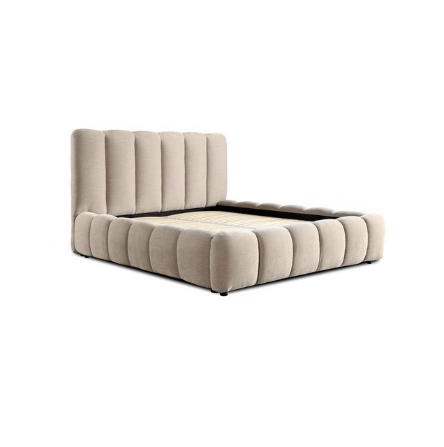 Bild von Fun Möbel Polsterbett Doppelbett Schlafzimmerbett HEDA in Stoff (mit Lattenrost, ohne Matratze, inkl. Bettkasten)