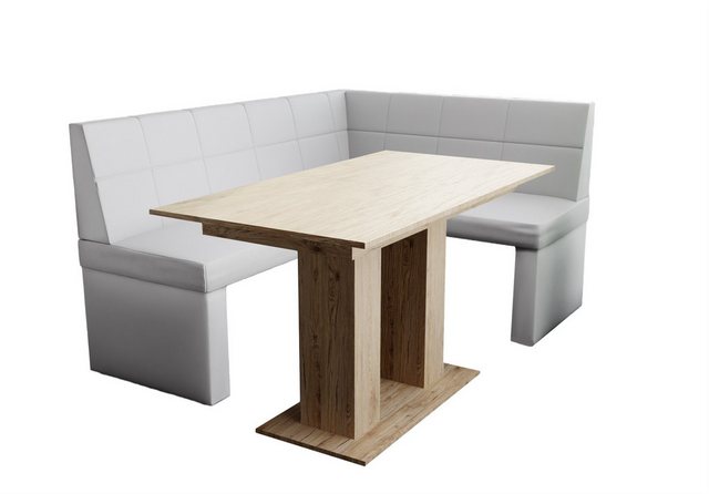 Bild von Fun Möbel Eckbankgruppe Eckbankgruppe „BLAKE“ Größe 168x128cm mit Tisch Sonoma, ausziehbarer Tisch