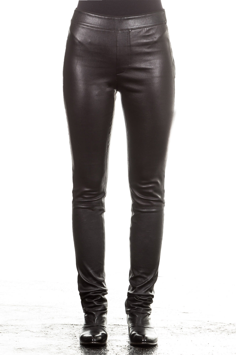Bild von Helmut Lang Damen Leder Leggings schwarz