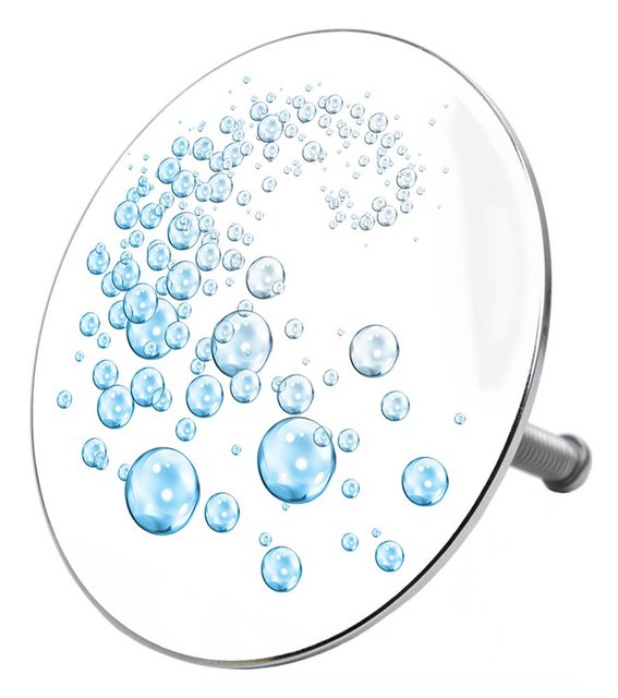 Bild von Sanilo Badewannenstöpsel Wasserblasen, Ø 7.2 cm, hochwertig, universell, mit Motiv, 100% wasserdicht