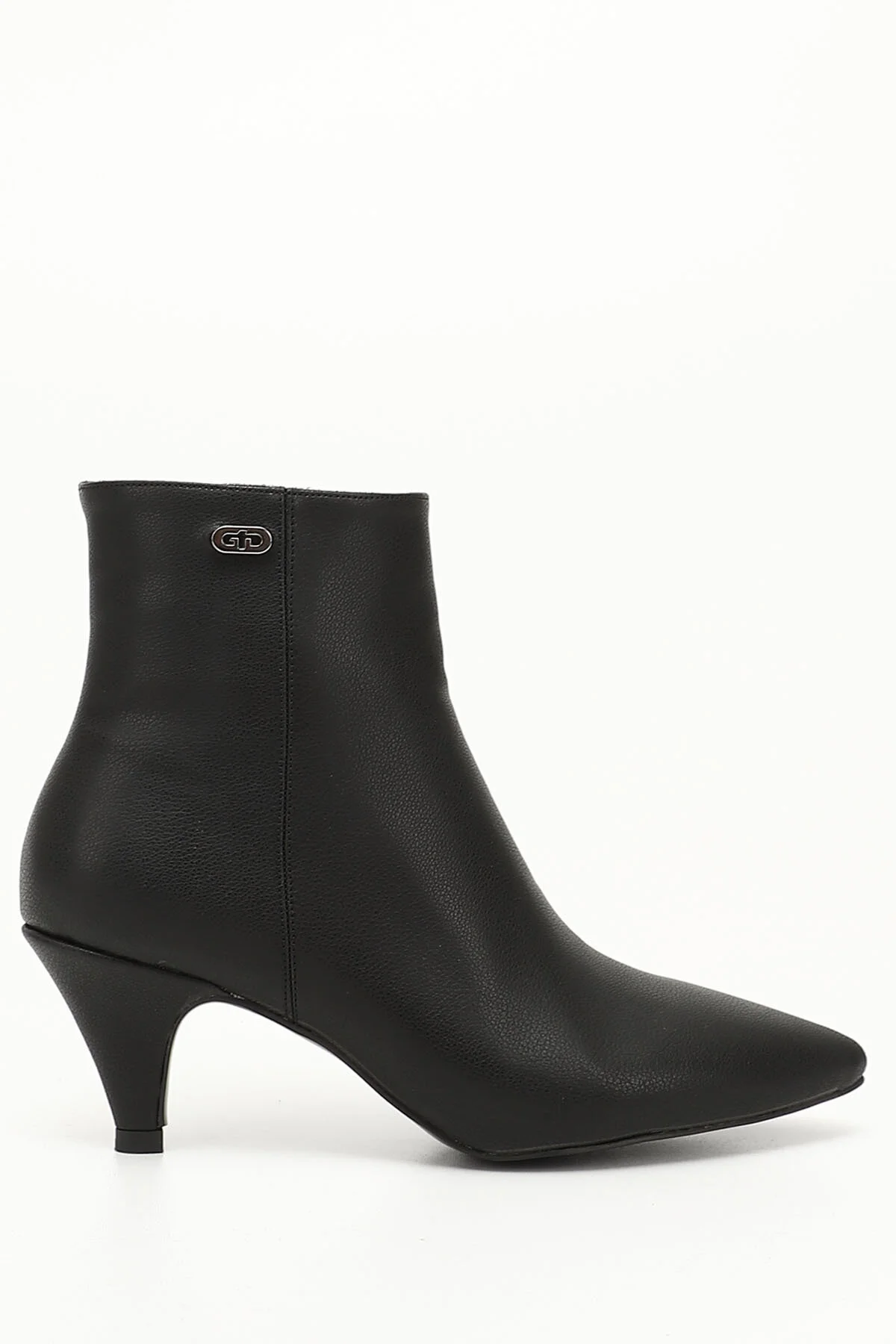 Bild von GÖNDERİ(R) Schwarze Stiefel Mit Reißverschluss Und Spitzer Zehenpartie Und Dünnem Absatz für Damen - 38
