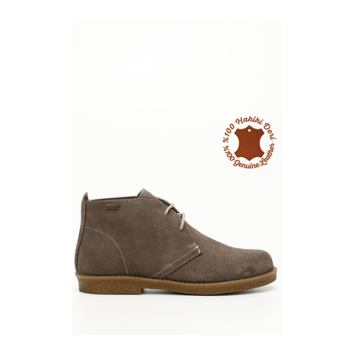 Bild von GÖNDERİ(R) Nerz Wildleder Echtleder Oxford Mold Gummisohle Schnürung Alltagsstiefel 51456 für Damen - Größe 38