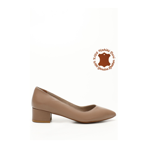 Bild von Elegante GÖNDERİ(R) Nerzfarbene Antike Schuhe für Damen